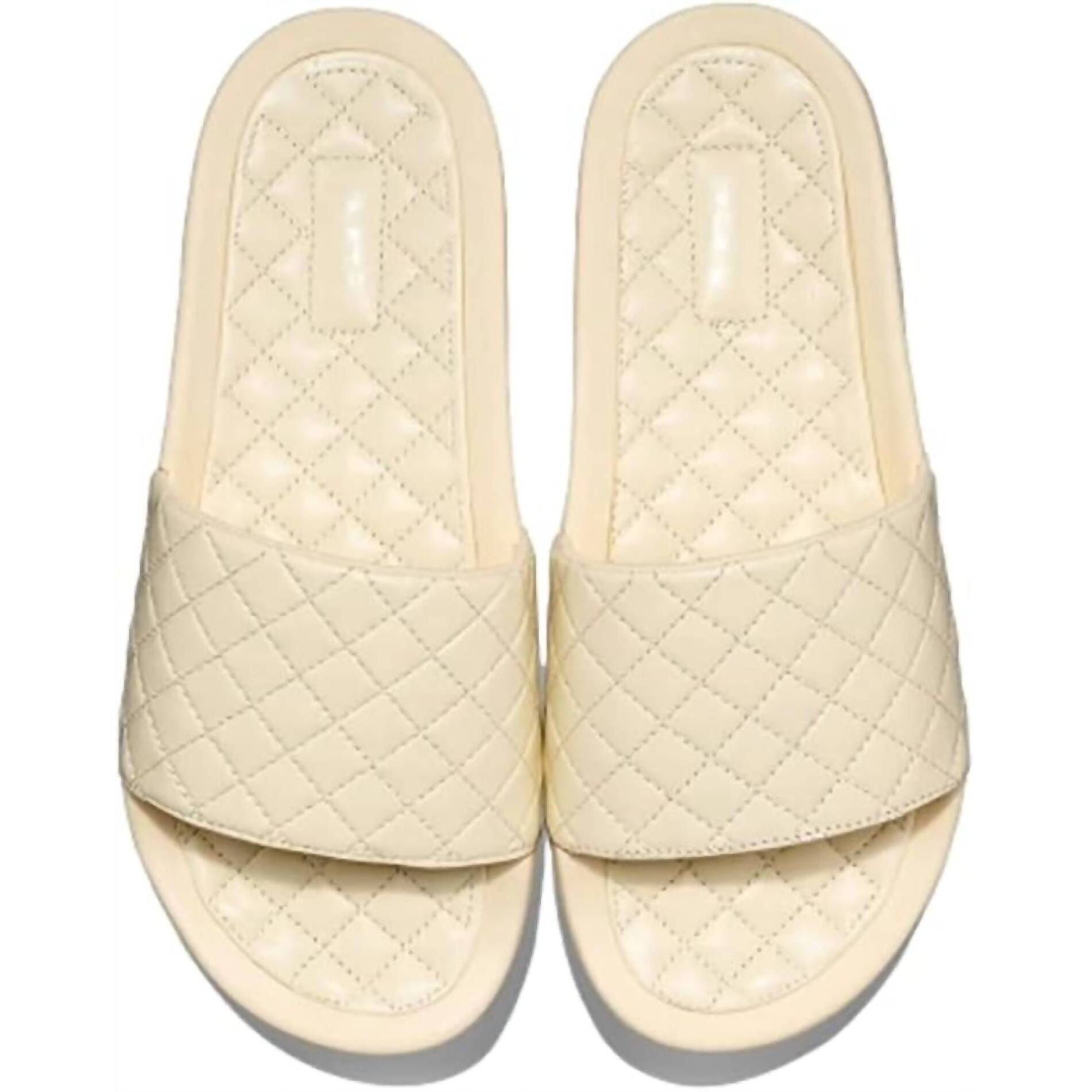 New Apl Women's Lusso Slide Sandal In Vanilla